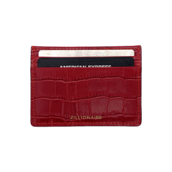Card Holder – Croco Embossed Matte Leather