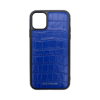 iPhone 11 Series Croco Embossed Matte Leather Case