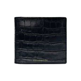 Croco Embossed Bifold Matte Leather Wallet